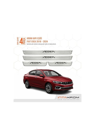 Fiat Egea 2015-2026 Sedan / Hb Uyumlu Paslanmaz Çelik Kapı Eşiği