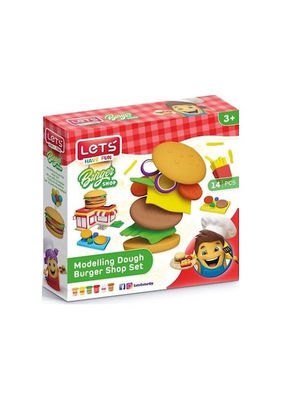 Lets Oyun Hamuru Hamburger Seti (14 Parça) L9003