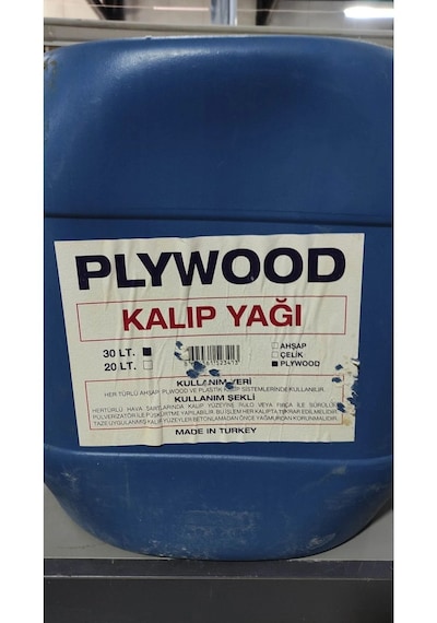 Kalıp Ayırıcı Yağı Plywood Ahşap Plywood Plastik Kalıp Sistemlerinde Kalıp Yağı 30 Litre