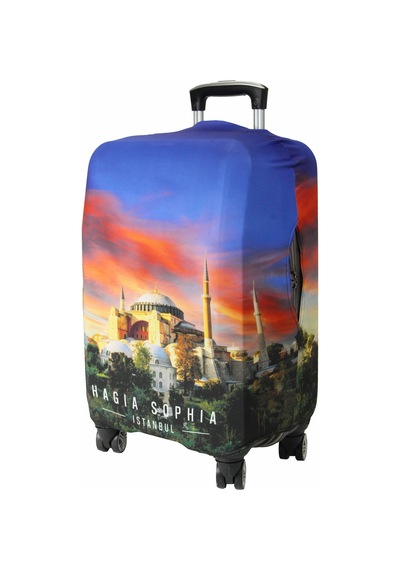My Saraciye My 120 Ayasofya / Hagia Sophia 2 Valizler İçin Kılıf Seti Kabin Orta Ve Büyük Çok Renkli