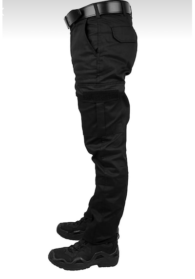 Mrmakas Erkek Kargo Pantolon Likralı Slim Fit Siyah Düz Paça