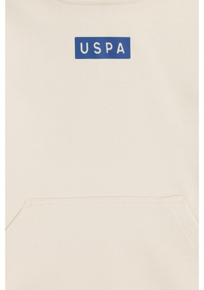 U.S. Polo Assn. Erkek Çocuk Krem Kapüşonlu Sweatshirt 50293515-VR071