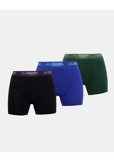 Kappa Logo Fuego 3 Pack Erkek Siyah-lacivert-haki Slim Boxer