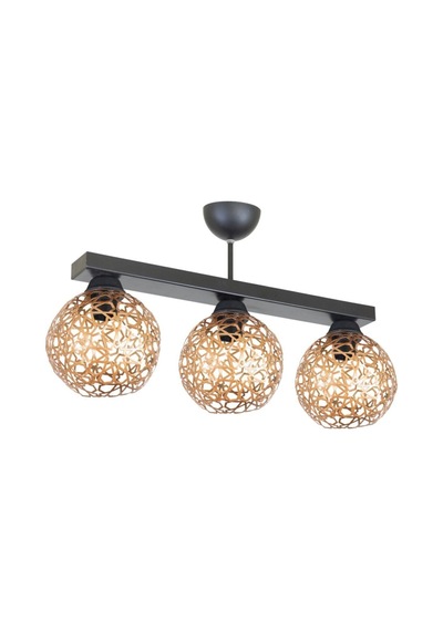 Selçuklu Top Motif Yıldız Ferforje Model Retro Plafonyer Avize L