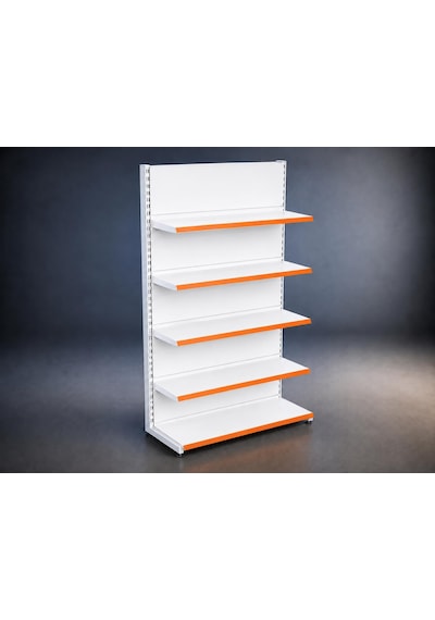 Market Rafı Ekonomik Tekli Bazasız Duvar Ünitesi- 40a/30 4 - H:220 Cm Beyaz-40x60 Cm