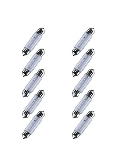 10 Adet 12V 10W Sofit Ampul 39mmX10mm