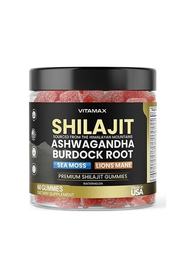 Shilajit Sourced Sea Moss + Lion's Mane Watermelon 60 Gummies