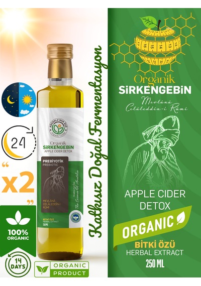 Sirkengebin Geleneksel Karışım 500 Ml Doğal Katkısız Soğuk Sıkım Elma Sirkesi Bazlı
