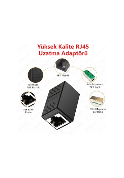 Gigabit RJ45 Birleştirici Cat7/Cat6/Cat5e Ethernet Genişletici