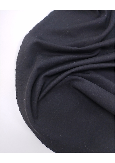Siyah Tok Sıkı Yapılı Çelik İnterlok Örme Kumaş Elbiselik & Bluzluk En: 140cm-12716