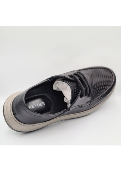 Greyder 64695 Siyah Hakiki Deri Erkek Casual Comfort Ayakkabı Siyah