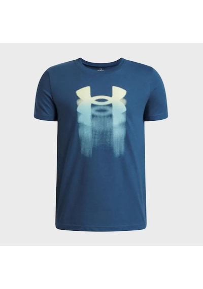Under Armour Blur Logo Erkek Çocuk Mavi Polo Yaka Tişört