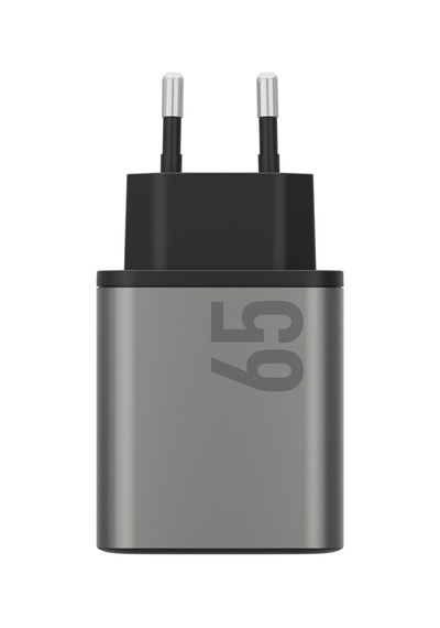 Ampcharge Gan65 2 Adet 65w Type-c Ve 30w Usb 3.0 Çıkışlı Hızlı Şarj Aleti - Koyu Gri