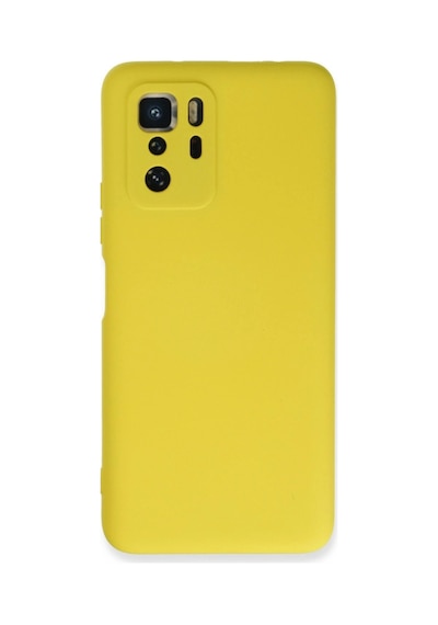 Poco X3 Gt Kılıf Nano İçi Kadife Silikon - Sarı İtdark9329
