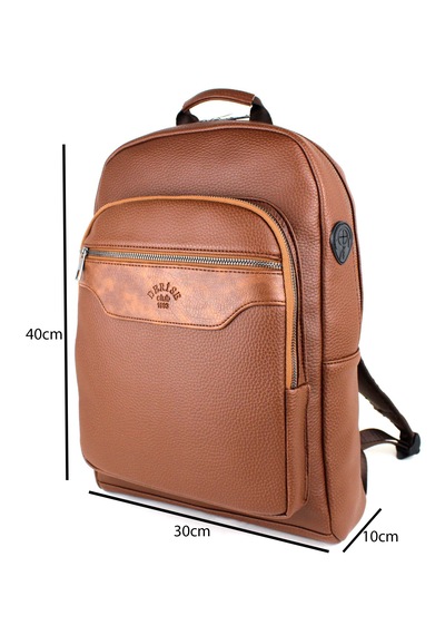 Unisex Taba Laptop Bölmeli Okul Evrak Ve Sırt Çantası Taba