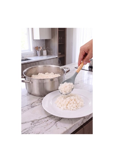 Bambu Saplı Gri Silikon Servis Seti 5 Parça Yanmaz Yapışmaz Silikon Mutfak Gereçleri Kepçe, Spatula, Kaşık Ve Kilitli Mutfak Maşası Gri Gri Bambu Saplı Gri Silikon Servis Seti 5 Parça Yanmaz Yapışmaz Silikon Mutfak Gereçleri Kepçe, Spatula, Kaşık Ve Kilitli Mutfak Maşası Gri Gri