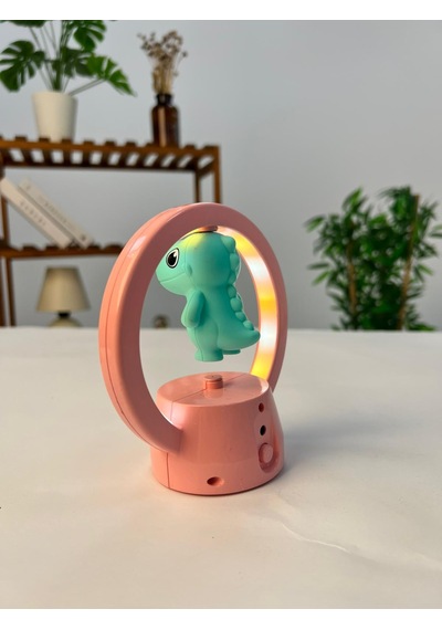 Favora Masa Üstü Dinozor Çocuk Lambası Pembe