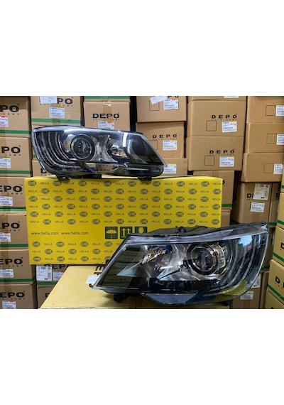 Skoda Superb 2013-2015 Arası Hella Sağ Ve Sol Far Takım Ledli D3s Xenon 3t1941017h / 3t1941018h