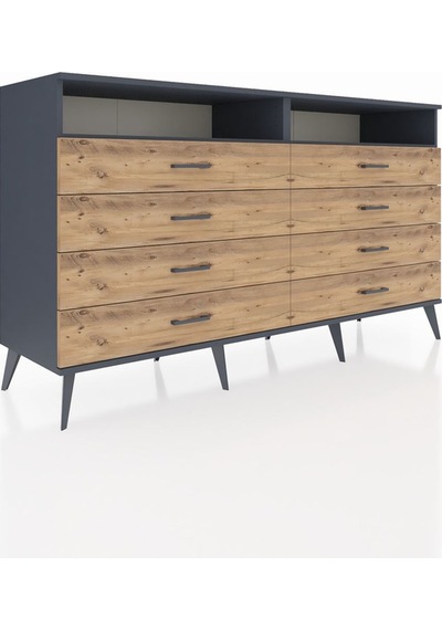 Hyperion Konsol 2 Raflı 8 Çekmeceli 176x44x99 Antrasit-antrasit/ Antrasit-antrasit/çam Hyperion Konsol 2 Raflı 8 Çekmeceli 176x44x99 Antrasit-antrasit/ Antrasit-antrasit/çam