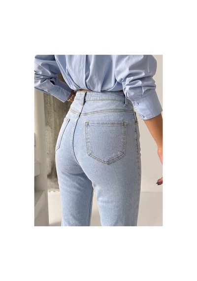 Bluemarlin Buz Kar Yüksek Bel Power Dar Paça Denim Pantolon Buz Kar