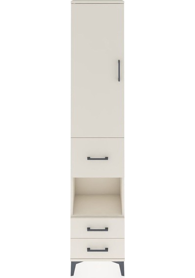 Arges Dolap 4 Raflı 3 Çekmeceli Tek Kapaklı 44x30x221 Aytaşı-... Aytaşı