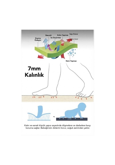 Eğitici Taşıtlar Çıkarılabilir Parçalı Bebek Oyun Matı 9 Parça Modüler Yapılı 90 X 90 Cm Oyun Halısı