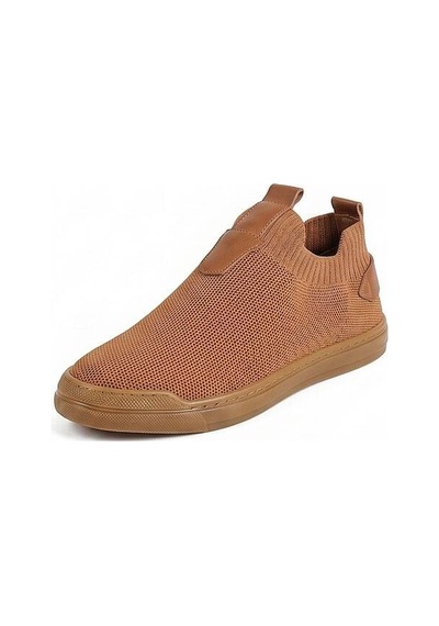 Daytex 4224 Erkek Slip-on - Full Triko Örgü Termo Taban Sneaker Taba