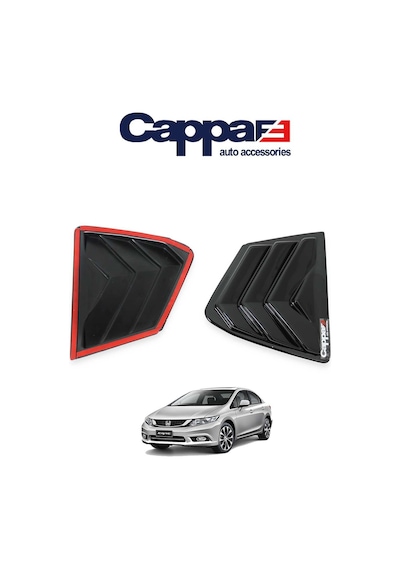 Cappafe Honda Civic 9 Kelebek Cam Rüzgarlığı 2 Parça  2012-2016