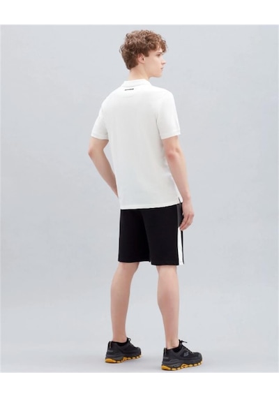 Skechers S211800-102 Polo M Kısa Kollu Erkek Polo Tişört Beyaz