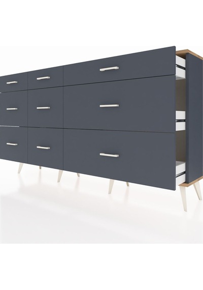Arges Konsol 9 Çekmeceli 176x30x99 Antrasit-çam/antrasit Atlas Çam/antrasıt - Antrasıt Arges Konsol 9 Çekmeceli 176x30x99 Antrasit-çam/antrasit Atlas Çam/antrasıt - Antrasıt