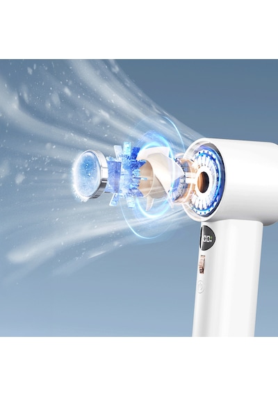 Wiwu Wi-fs016 Dijital Led Göstergeli Soğutucu El Fanı Beyaz