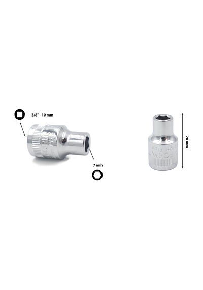 Ceta Form 7 mm 3/8” 6 Köşe Lokma Anahtar C12-H07