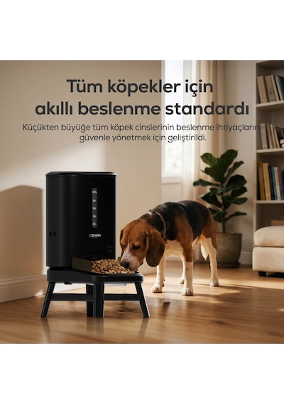 Xenon Smart Köpek Mama Kabı Akıllı, 15l, Mobil Kontrol, Büyük Taneli Mama Uyumlu, Yükseklik Ayarlı X8630