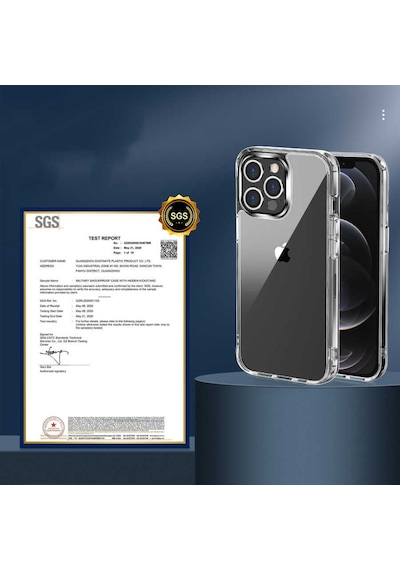 Apple Uyumlu iPhone 14 Pro Kılıf Forst Köşeleri Airbagli Şeffaf Kılıf Renksiz