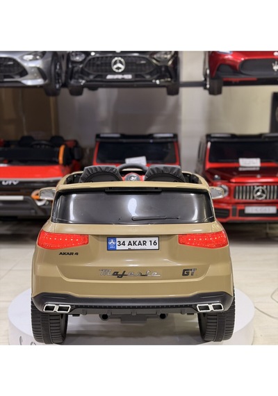 Bmw Akülü Araba 0-6 Yaş Özel Plaka Hediye Bej