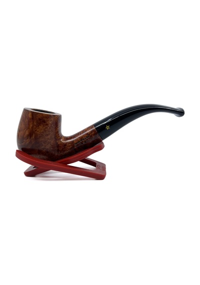 Şahin Sarı Yıldız Bent Billiard 9mm Filtreli Akrilik Saplı Pipo X-160