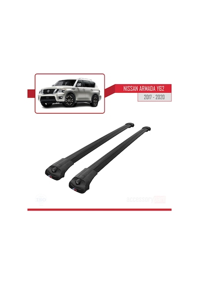 Nissan Armada Y62 2017-2020 Arası İle Uyumlu Ace-1 Ara Atkı Tavan Barı Siyah