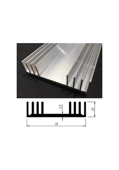 Led Soğutucu Alüminyum Led Soğutucu Power Led Soğutucu 78x20 Mm
