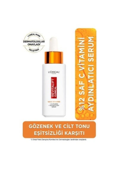 L'oréal Paris Revitalift Clinical %12 Saf C Vitamini Aydınlatıcı, Ton Eşitleyici, Gözenek Karşıtı