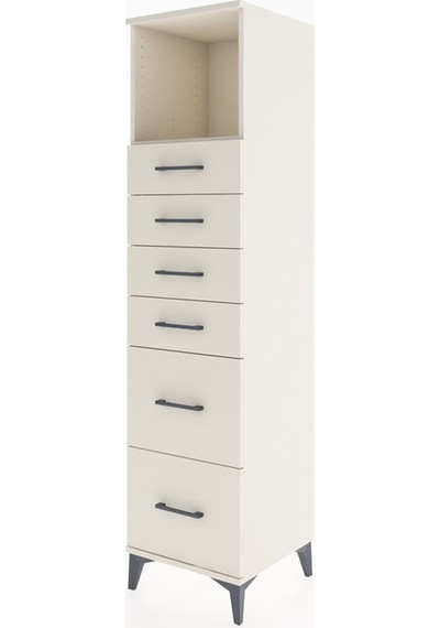 Hyperion Dolap Tek Raflı 6 Çekmeceli 44x44x182 Aytaşı-aytaşı Aytaşı