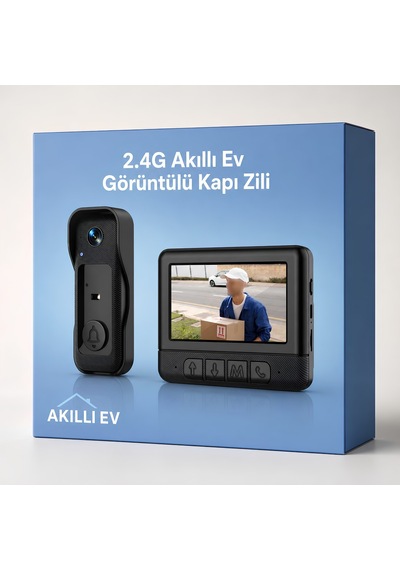 Smart Home Sh-24-g-vd Kablosuz Görüntülü Kapı Zili Seti