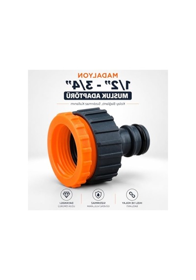 Musluk Bağlantı Adaptörü, 1/2'' - 3/4'' Uyumlu