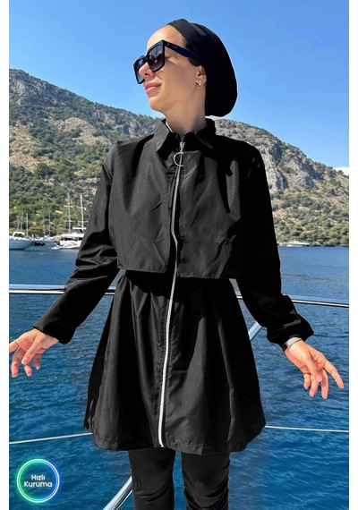 Kahijab Sea Tesettür Mayo - Siyah Siyah