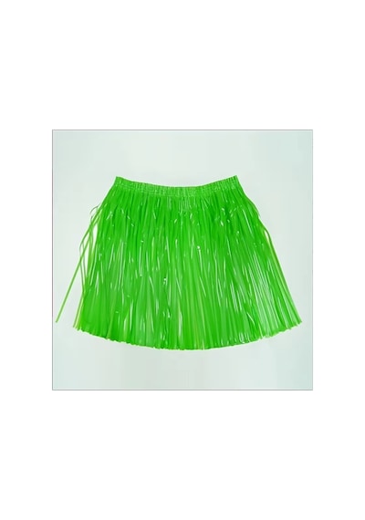 Neon Yeşil Hawaii Parti Eteği 40 Cm Çok Renkli