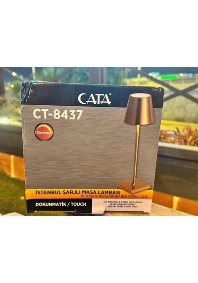 Tr Ct-8437 İstanbul Şarjlı Masa Lambası Dokunmatik Tek Anahtar İle 3 Renk Yapma Genel
