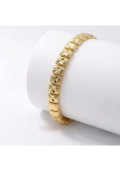 Premium Şık Ve Parlak Stella 24k Gold Kaplama 8 Mm Kadın Bijuteri Bileklik 3183kbv5d1 18cm Altın