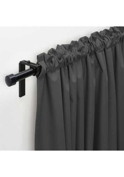 Ikea Korgmott Fon Perde 145x300 Cm Siyah Gri Siyah - Gri