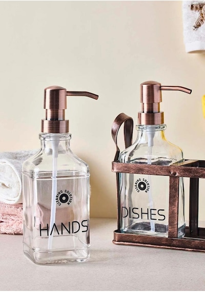 Rame Sıvı Sabunluk Seti - Retro Görünümlü - 2x500 Ml Çok Renkli