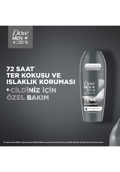 Dove Men +care Advanced Erkek Deodorant Invisible Dry 150 Ml + Invisible Dry Roll On 50 Ml