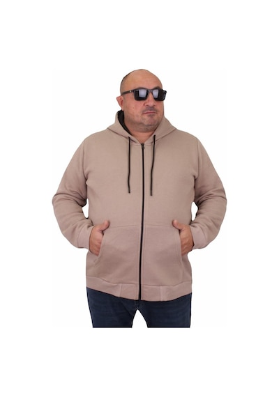 Moc Grande Mocgrande Büyük Beden Unisex Kapüşonlu 3Ip Sweat 11701 Toprak-Toprak